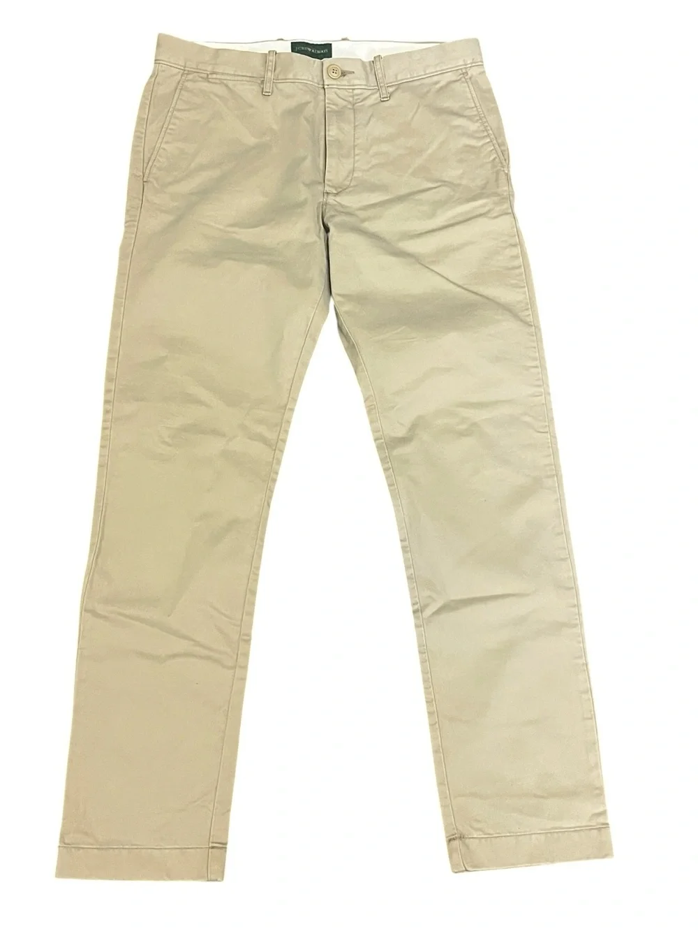 J.Crew 484 Slim Chino Pants Men’s 30x30 Khaki Tan Cotton Flat Front 30x29